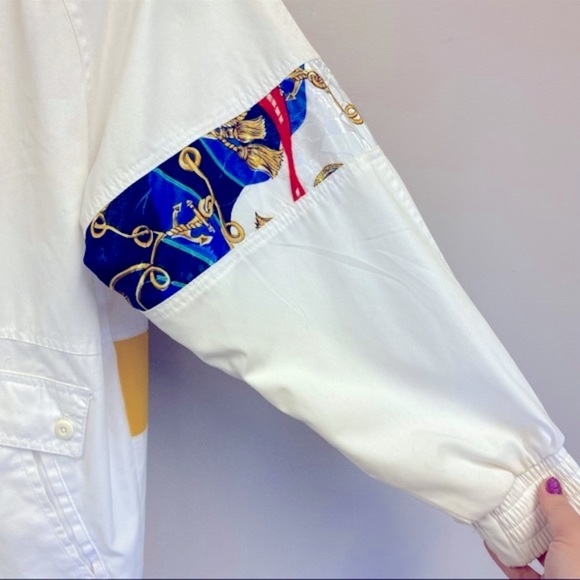 VTG Gorgeous Sm Med RARE jacket Windbreaker Coat nautical 80s 90s retro vintage - Picture 10 of 13